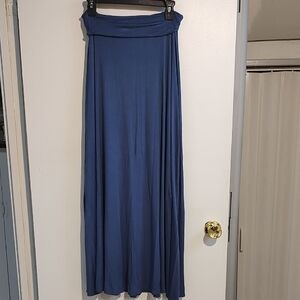 Elegant Blue Maxi Skirt